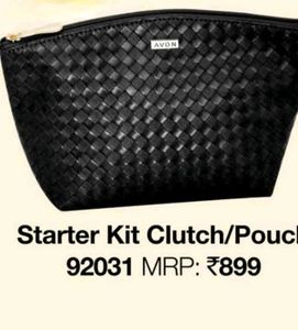 Avon leather wallet/Pouch - Black With Golden