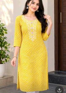 Vibrant Yellow Striped Kurta