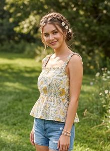 💐Floral Ruffle Top💐