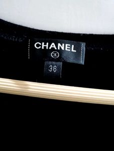Authentic CHANEL Italy CC Embroidered Tank Top.