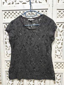 🌸 Imported Sheer Lace Top H