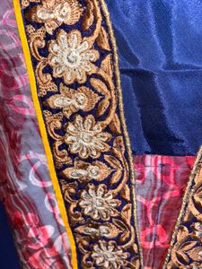 Beautiful Blue embroideried suit with churidar