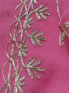Stunning Pink  with Gold Embellishments