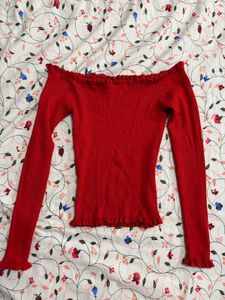 Off-shoulder sweater top