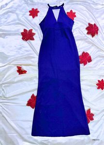 Ink Blue Bodycon Maxi Dress