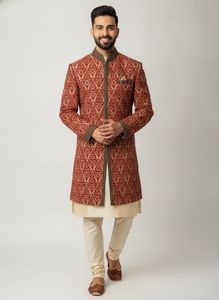 Men's Embroidered Sherwani Jacket