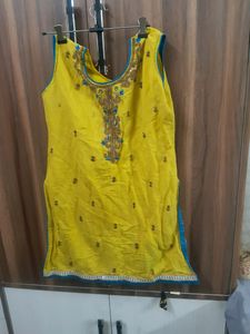 yellow  kurti