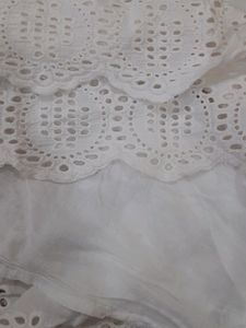 Broderie anglaise white skirt