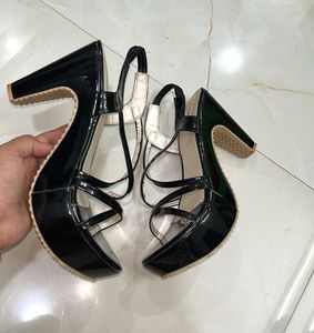 Black Patent Platform Heels
