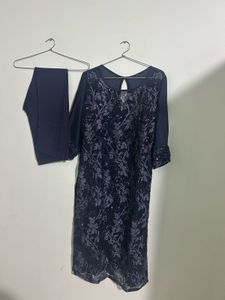 Elegant Navy Floral Dress