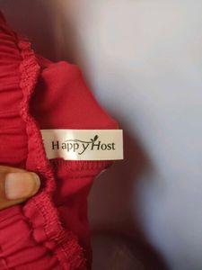 Berry Red Wide-Leg Pants