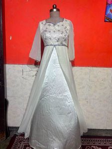 Elegant White Ethnic Gown