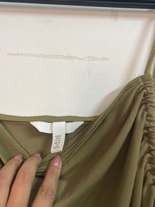 H&amp;M Ruched Spaghetti Strap Tank Top