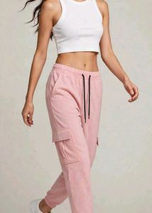 Pink Cargo Joggers