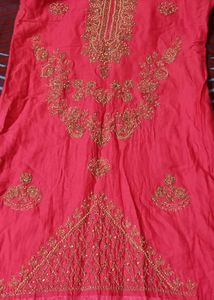 Embroidered Pink Kurta