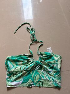 Grewn halter neck top