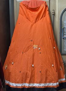 Navratri Orange Ethnic Skirt for women