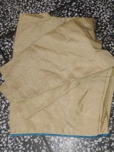 Elegant Cream jacket with Blue Trim