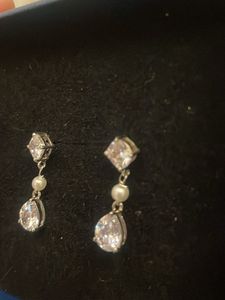 Delicate earrings, 92.5 silver