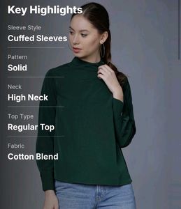 Casual Dark Green Top