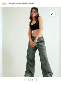 Burger Bae dark olive green Parachute Pants