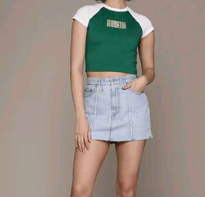 Green Crop Top