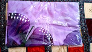 Bombay Dyeing Purple Designed King Size Double Bed