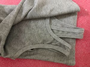 Grey Ribbed Tank Top