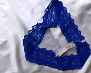 Blue Lace Thong panty