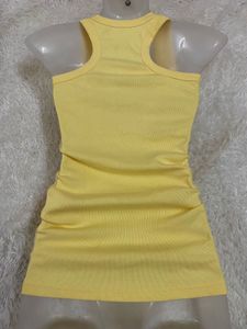 Butter Yellow Henley Tank Top