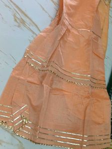 Peach Kurta garara Set