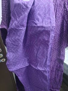 Vibrant Purple Bandhani Kurta