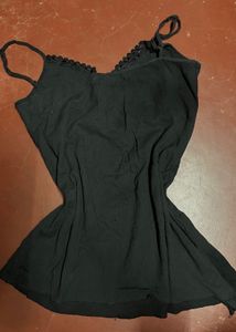 Black lace camisole top