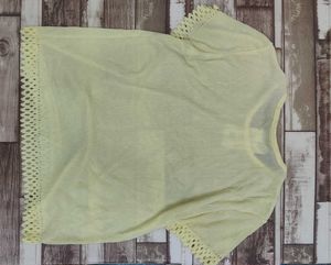Zara Embroidered Lace Trim Top - XL