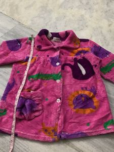 Cute Pink Cartoon Fleece Nightsuit