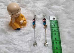 Dangle Earrings with Colorful Gems