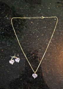 Heart Shaped Dangle Earrings