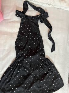 littlebox Polka Dot Halter Neck Backless Mini Dres