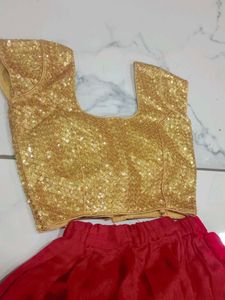 Stunning Red &amp; Gold Lehenga Choli