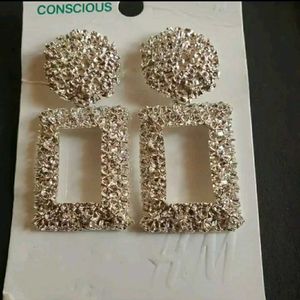 H&amp;M Statement Silver Earrings