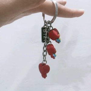 Cute Red Heart Keychain