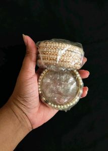 Elegant Beaded &amp; Pearl Bangles Set