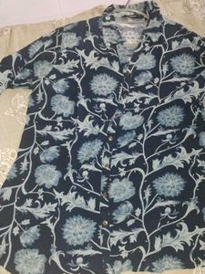 Floral Print Button-Down Top