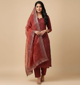 Elegant Maroon Salwar Kameez
