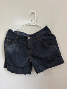 Dark Wash Denim Shorts