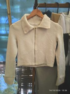 Cozy Cropped Zip-Up Sweater