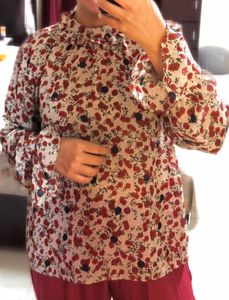 Korean style Floral Print Top
