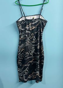 Stylish Abstract Print Spaghetti Strap Dress