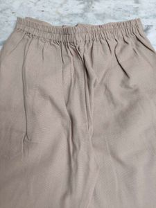Khaki Brown Straight Pant So Elegant