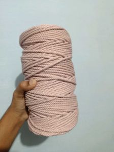 1KG 4mm 3-Ply Macrame Cord twisted palepink